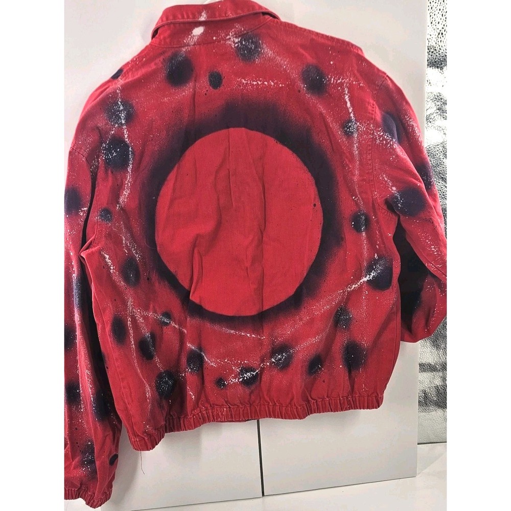 Vtg Red Polo Ralp Lauren Medium Zip Harrington Jacket USA made Custom Reworked - Picture 4 of 14